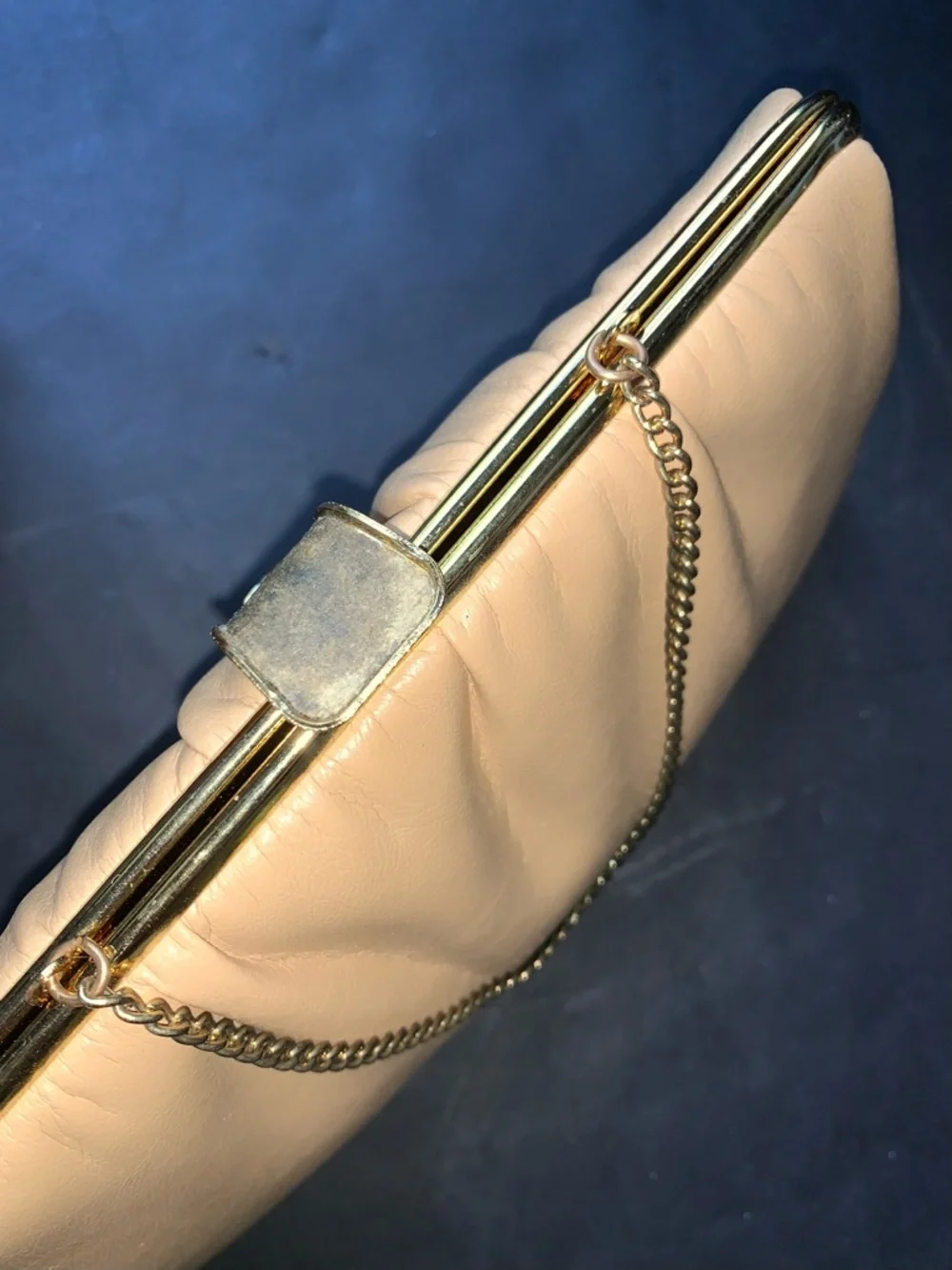 s l e e k :: Vintage Tan Convertible Evening Purse Clutch